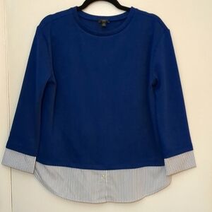 Blue MP top comfy but formal layered look